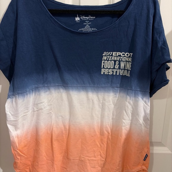 Taste Gradient Blue and Orange Women's Top Disney EPCOT 2017 Spirit Jersey Adult - Picture 4 of 7